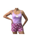 Pijama short lila