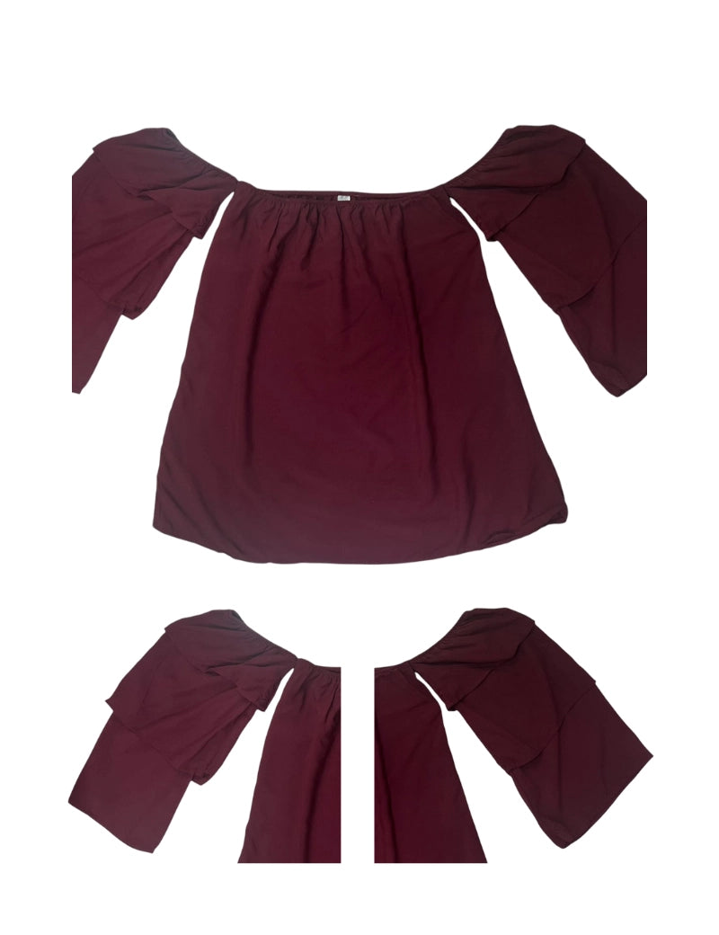 Blusa Begonia vinotinto