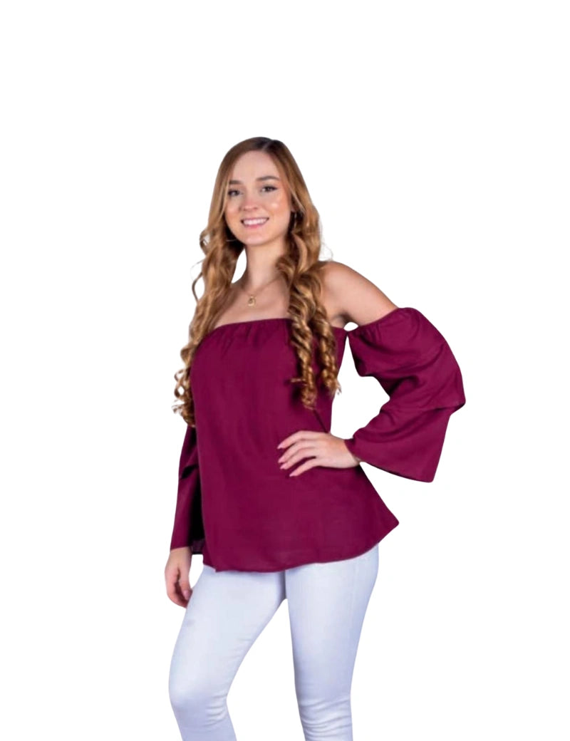 Blusa Begonia vinotinto
