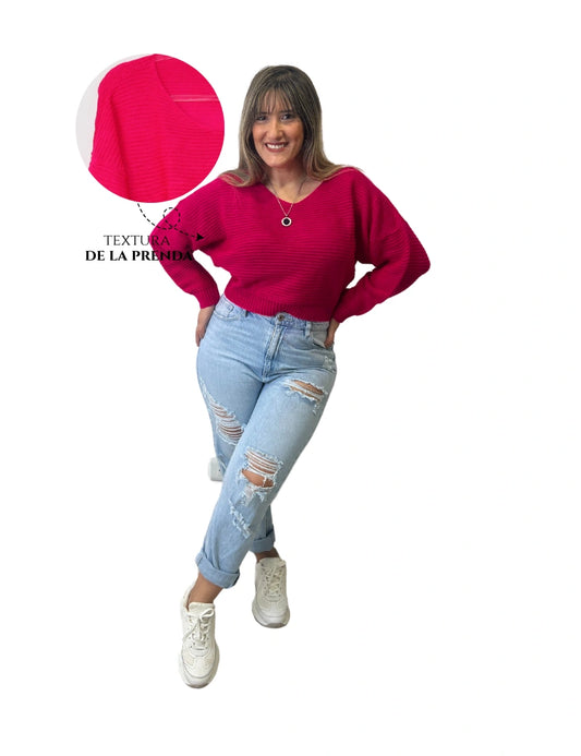 Buzo New York fucsia