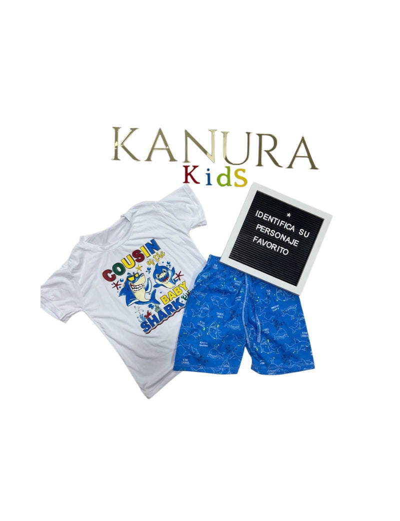Pijama Short Baby Shark