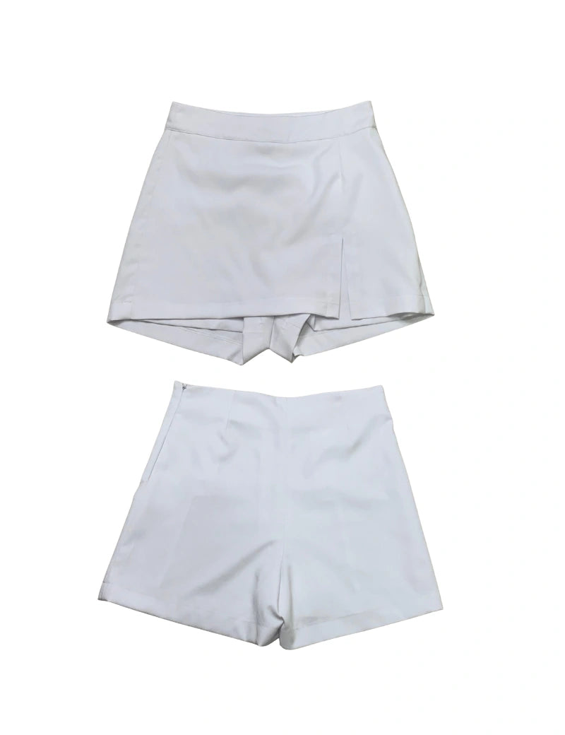 Falda short Marinera blanca