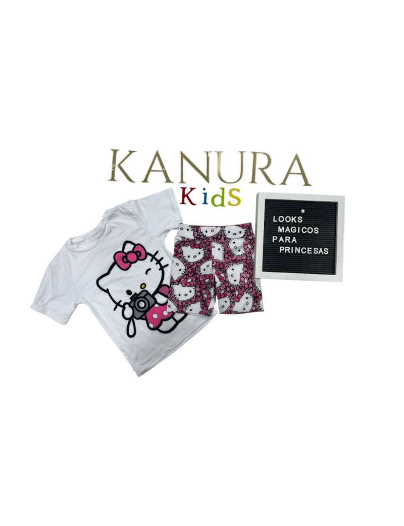 Conjunto short hello kitty