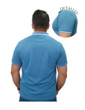 Camisa tipo polo azul/blanco